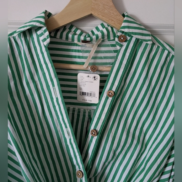 New Free People Striped Romper - Picture 2 of 7